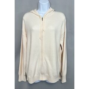 Gap Full Zip Hoodie Sweater Wool‎ Sz Large Light Pink Women's